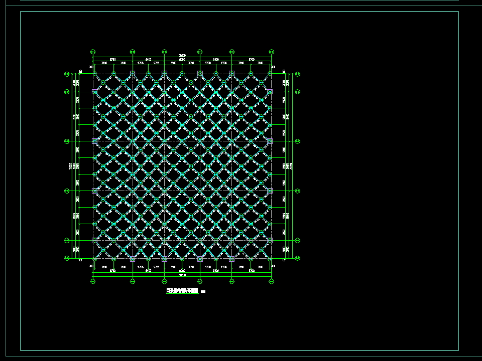 某游泳馆屋面网架结构施工图纸