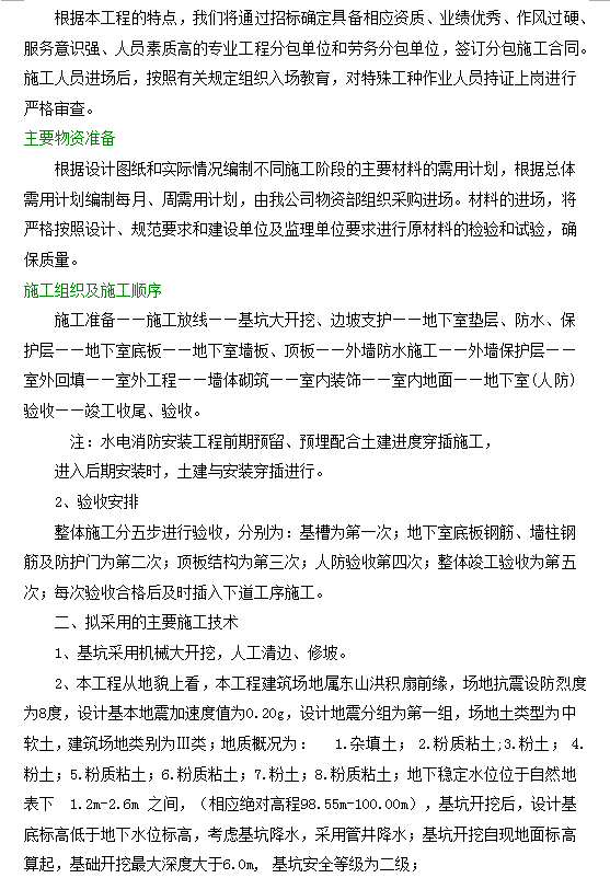 家具购物广场人防工程施工方案 94P