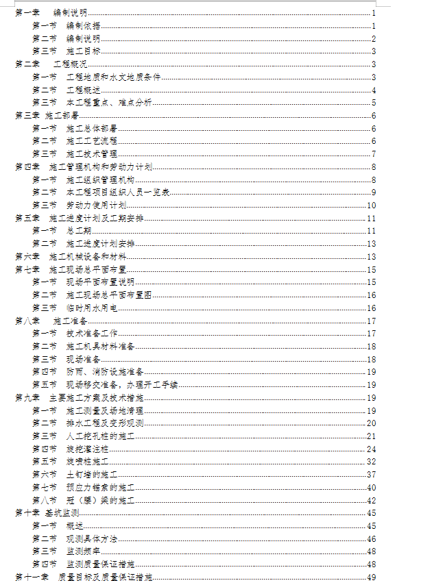 土石方工程及基坑旋挖桩支护施工方案 76P