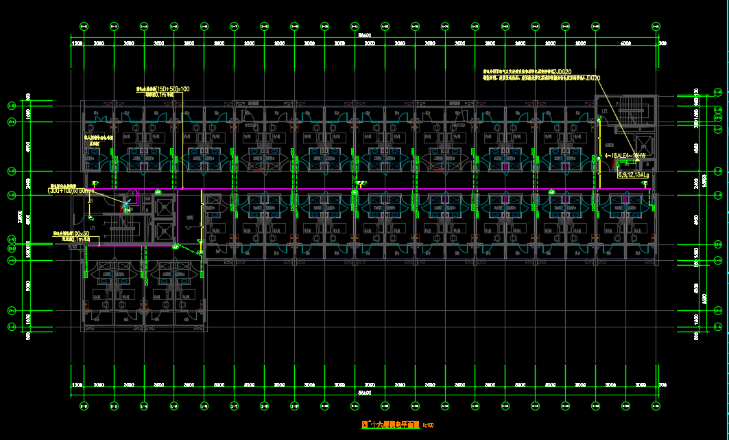 16层公寓建筑全套施工图纸(含水暖电)