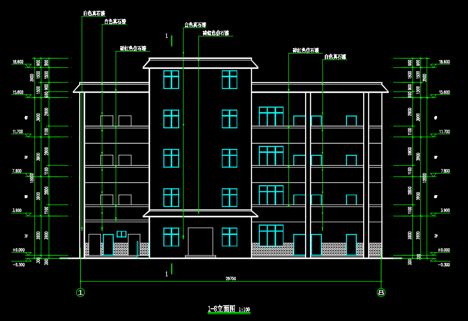 四层框架结构小学综合楼建筑施工图纸