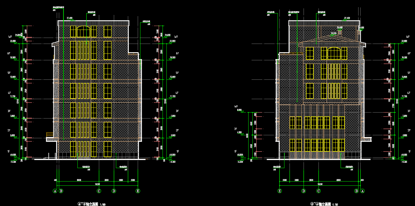 学校全套建筑结构施工图纸(含食堂、宿舍、教学楼)
