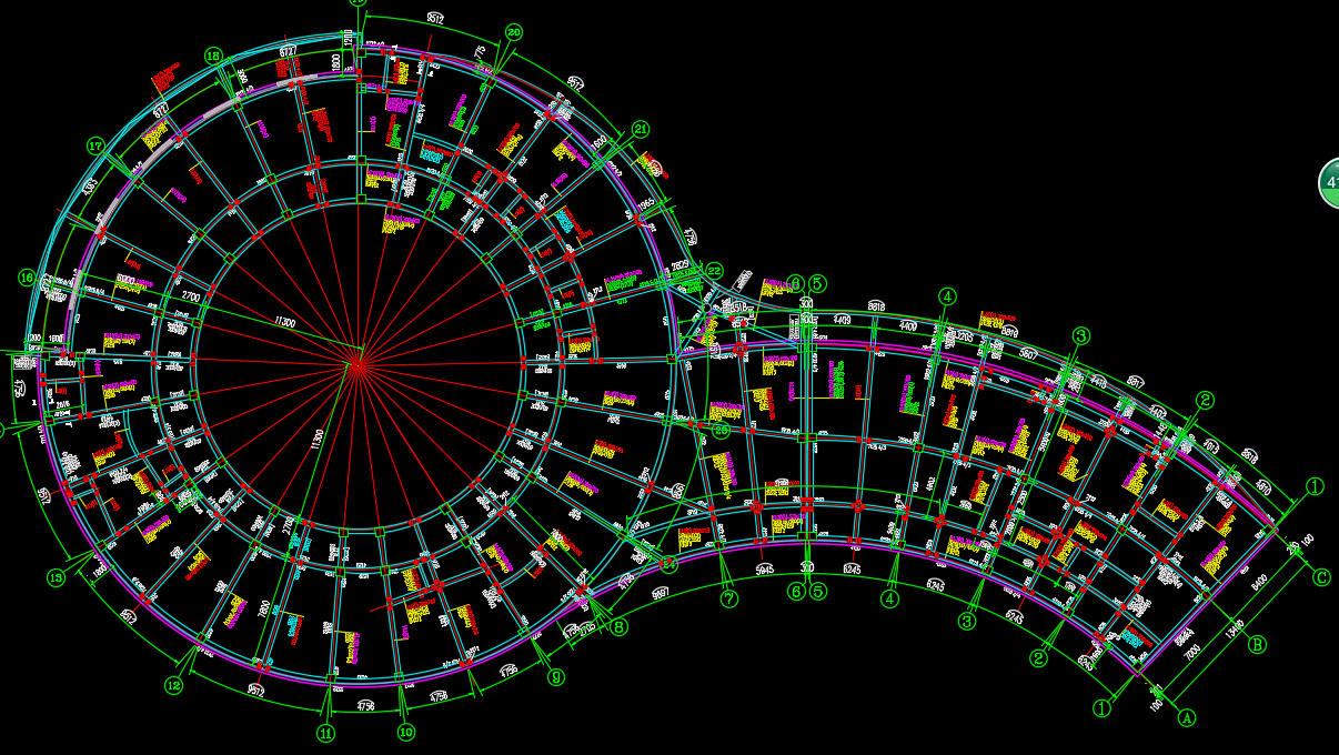 四层框架结构服务中心结构施工图纸(含招标文件)