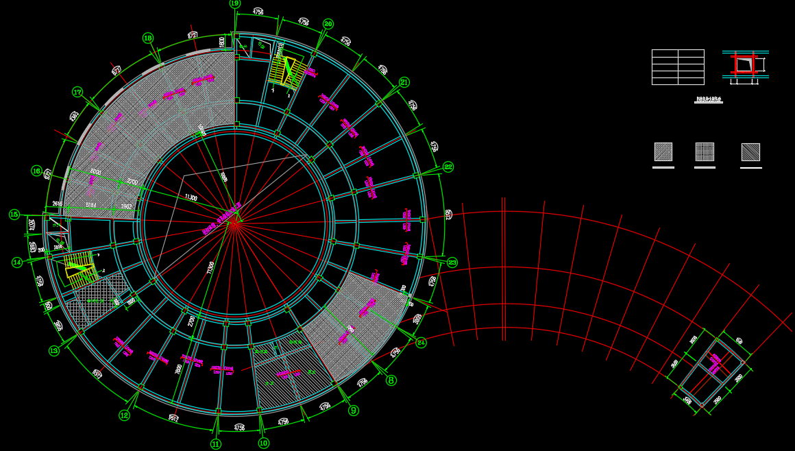 四层框架结构服务中心结构施工图纸(含招标文件)