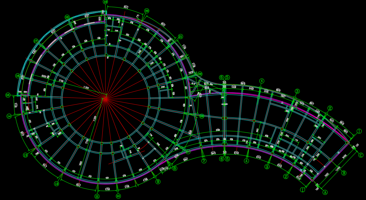 四层框架结构服务中心结构施工图纸(含招标文件)