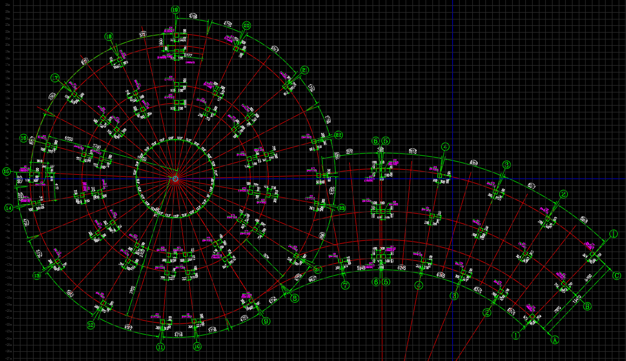 四层框架结构服务中心结构施工图纸(含招标文件)