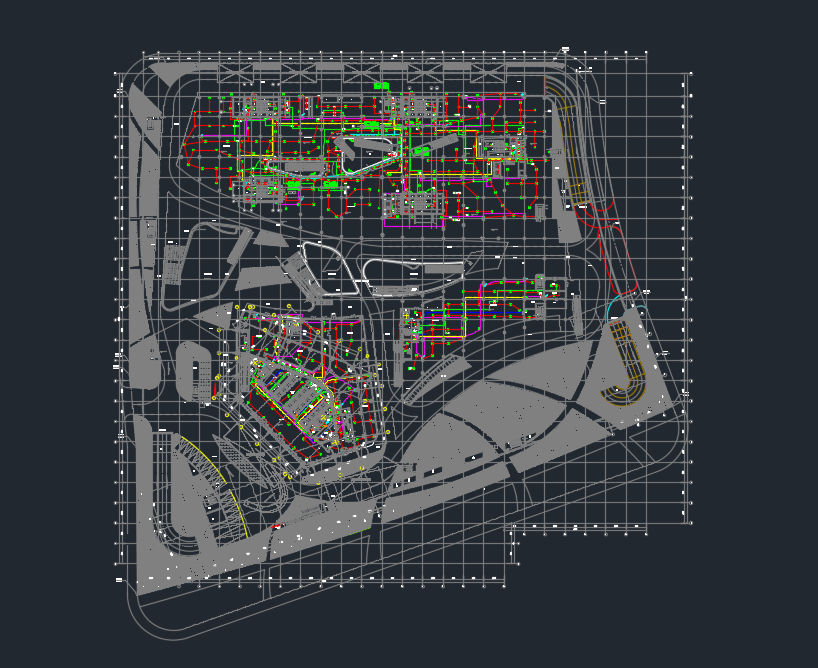 九层航空服务中心X地块电气施工图纸
