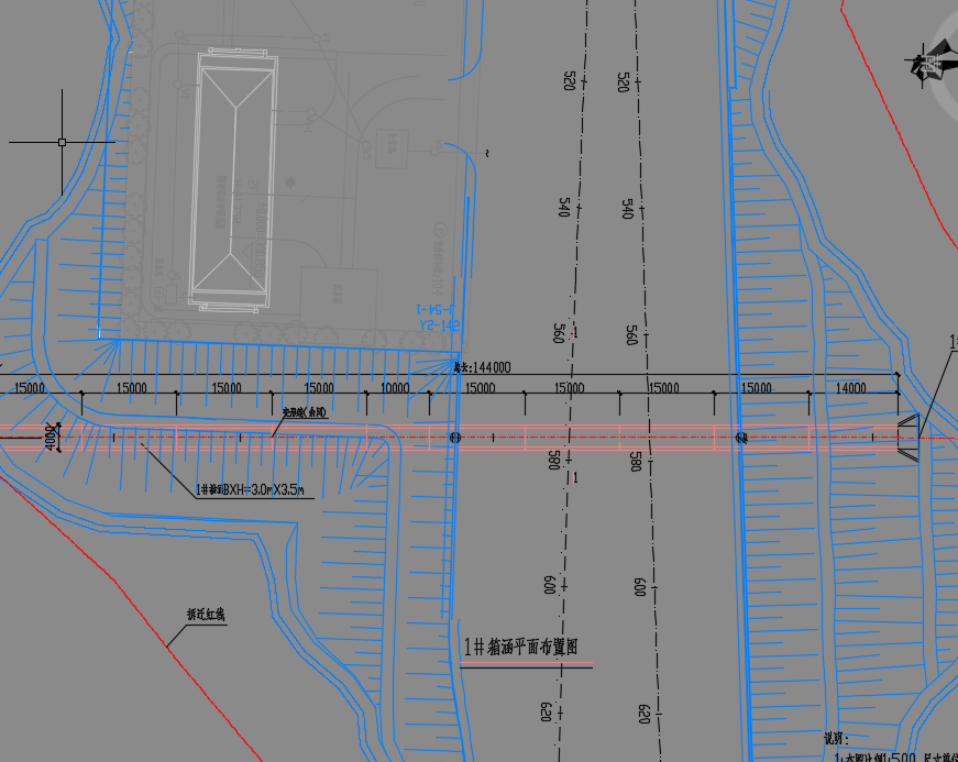 穿山隧道结构工程挡墙、地通道施工图纸 第一部分