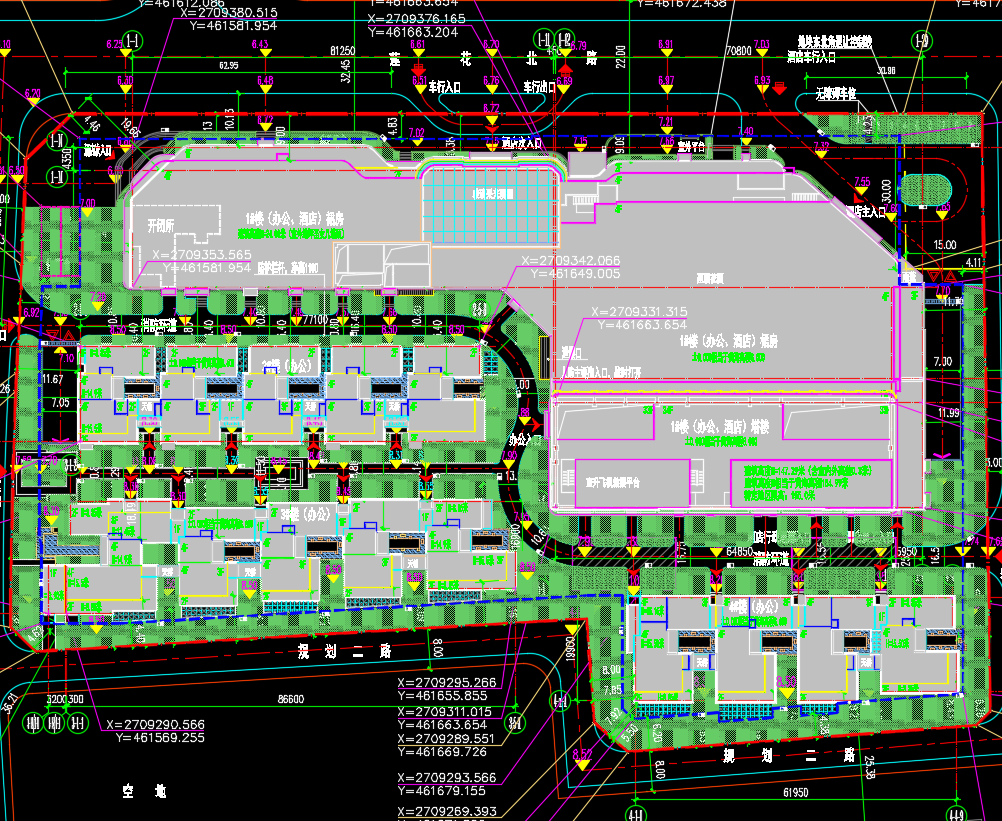 超高层五星级酒店及配套设施全专业施工图纸(含建筑结构水电暖)