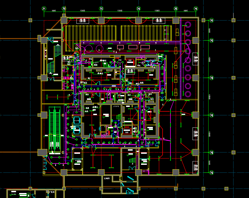 五十一层钢结构框架+核心筒结构综合楼电气施工图纸