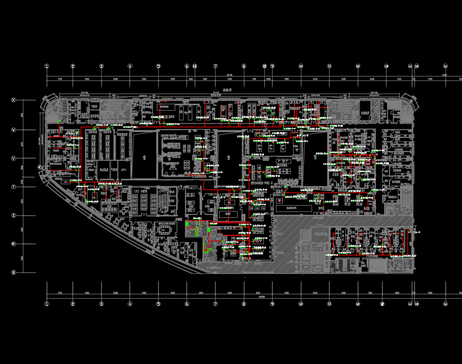 呼吸中心实验室电气施工图纸(强弱电)