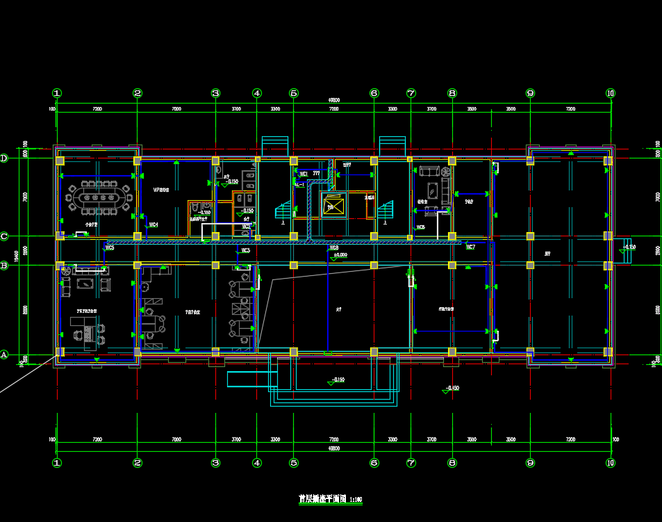 六层框架结构办公楼电气施工图纸