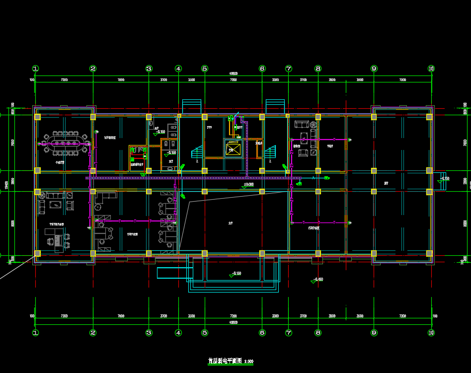 六层框架结构办公楼电气施工图纸