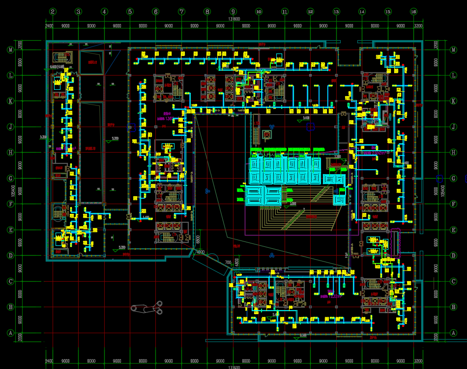 九层综合楼采暖、通风及防排烟施工图纸(含PDF版)
