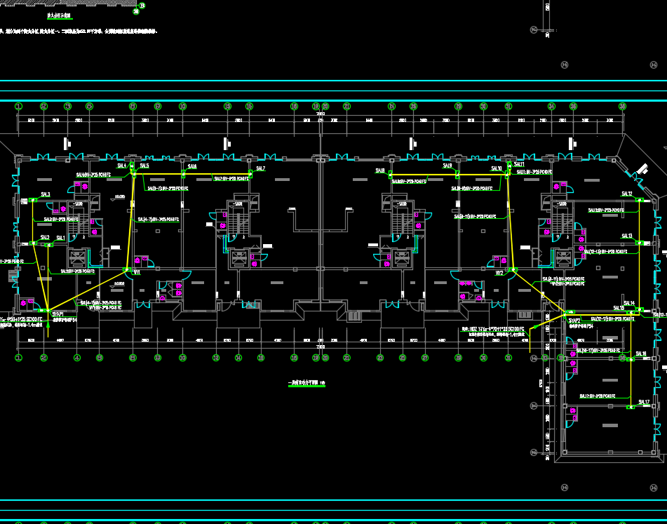 九层框架剪力墙结构住宅及配套底商电气施工图纸