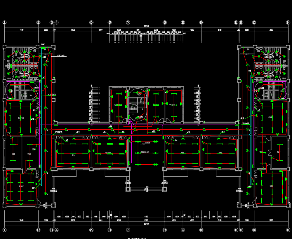 小学教学楼、食堂、宿舍电气施工图纸(含招标文件)