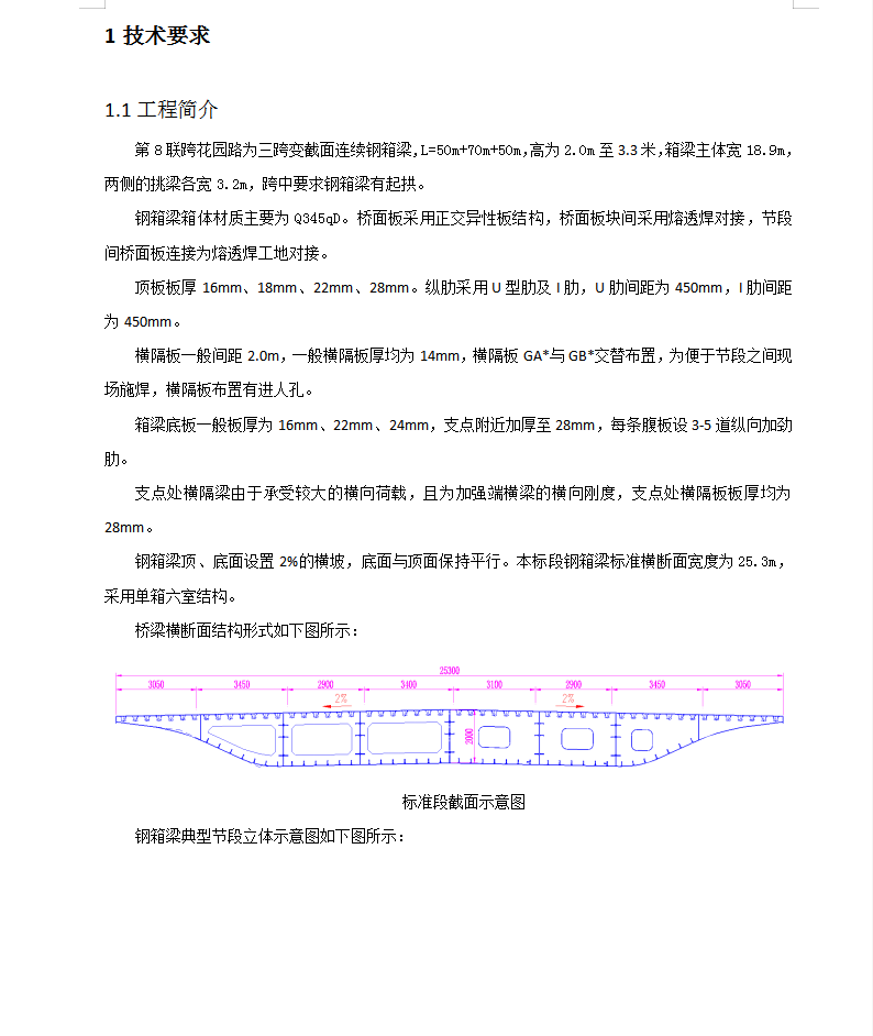 高架桥道路钢箱梁加工方案 24P
