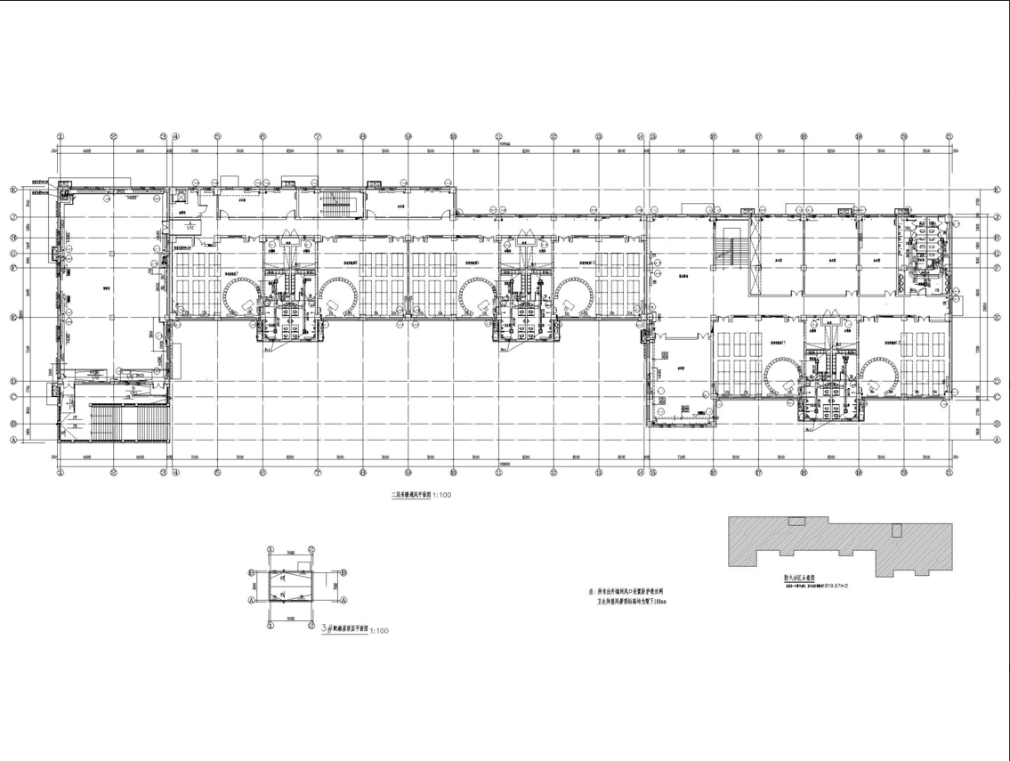 三层框架结构幼儿园采暖通风设计图纸