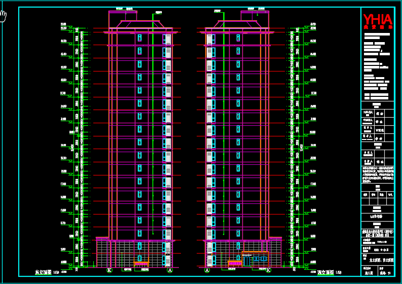 18层高层住宅楼建筑施工图纸