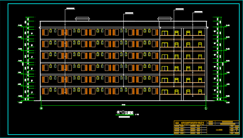 6层框架结构中学女生宿舍楼建筑施工图纸