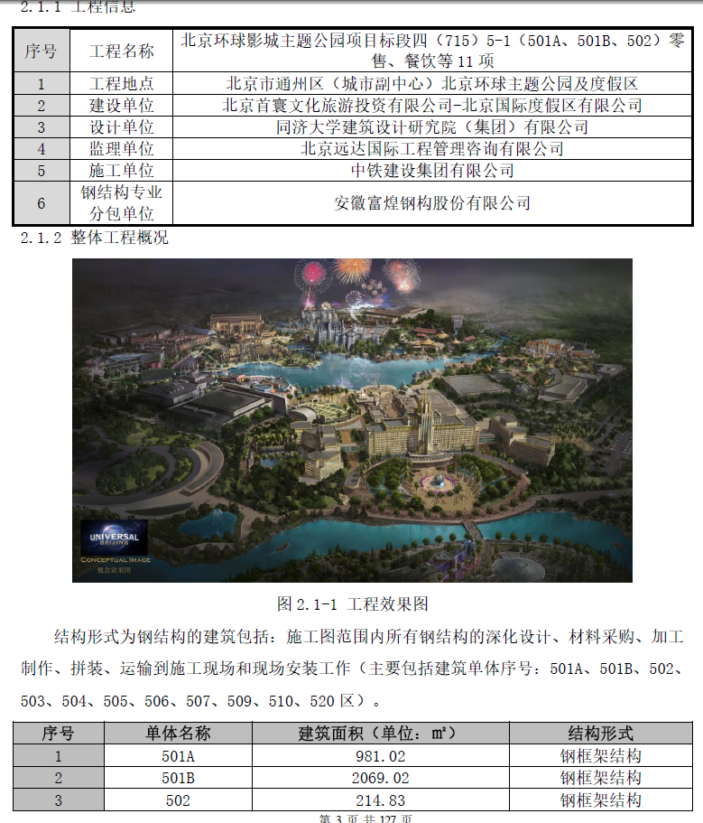 主题公园项目钢结构施工组织设计 127P