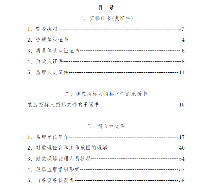 道桥工程施工监理投标文件 32P