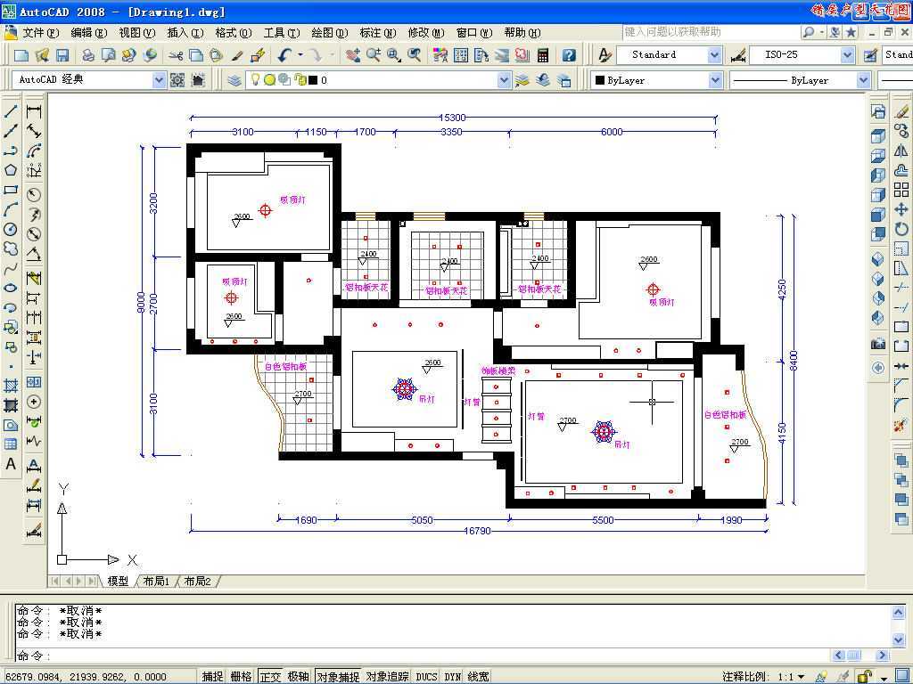 CAD2008���ƴ��㻧���컨ͼ