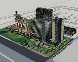 ��ҵ�㳡�������SketchUpģ��