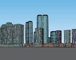 ��ҵ�ۺ��弰��Ԣ¥SketchUpģ��