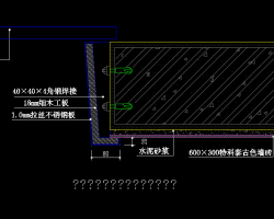 电梯间石材，不锈钢门套节点大样详图