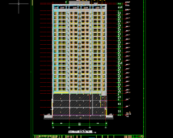 高层商务办公楼建筑项目施工图纸（建筑结构水电暖）