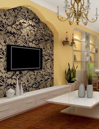 田园风格客厅电视背景墙 你会感觉到安逸 田园风格客厅电视背景墙 你会感觉到安逸