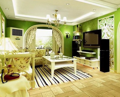 田园风格客厅电视背景墙 你会感觉到安逸 田园风格客厅电视背景墙 你会感觉到安逸